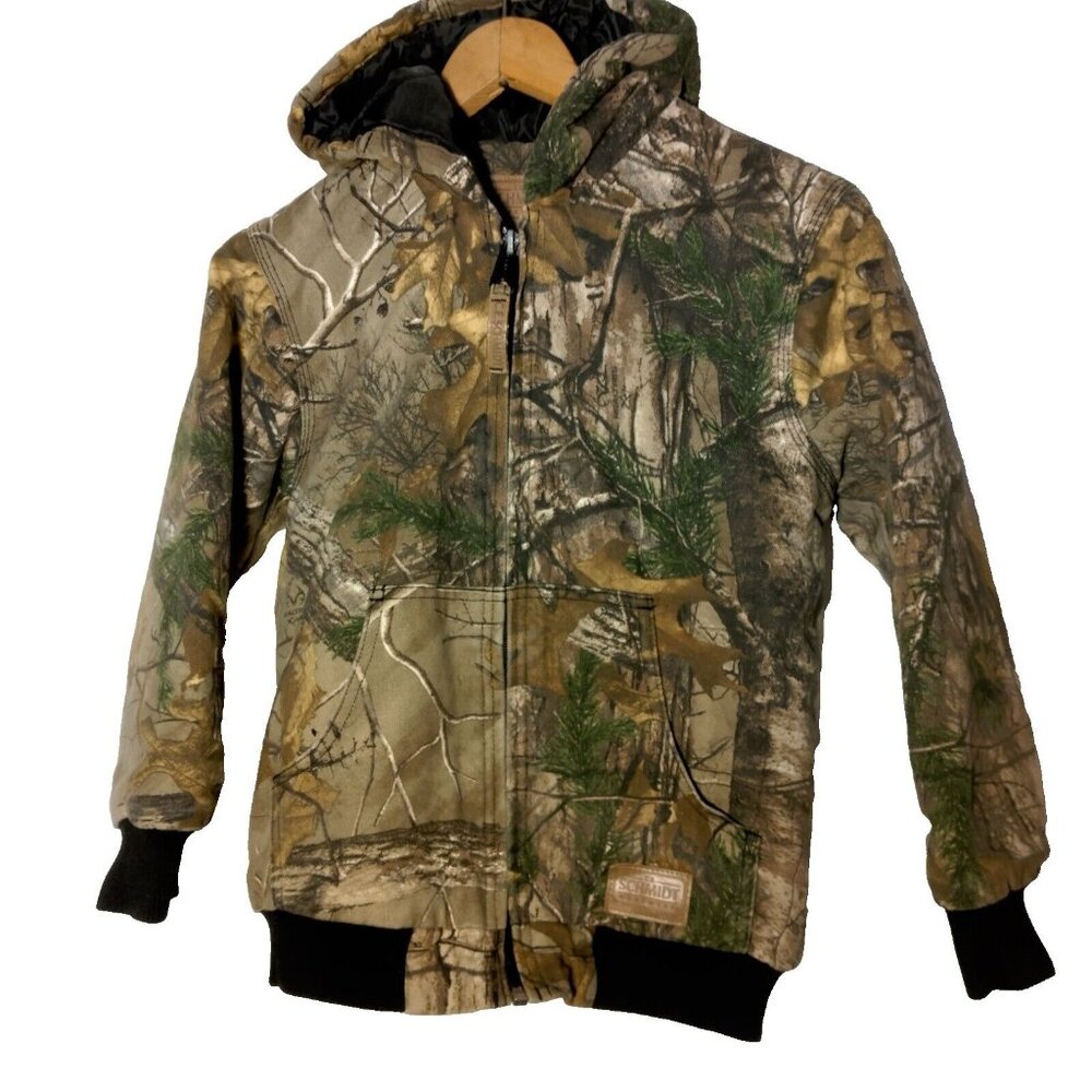 CE Schmidt Workwear Kids Medium RealtTree Camo Jacket Hunting Quilted Hunt